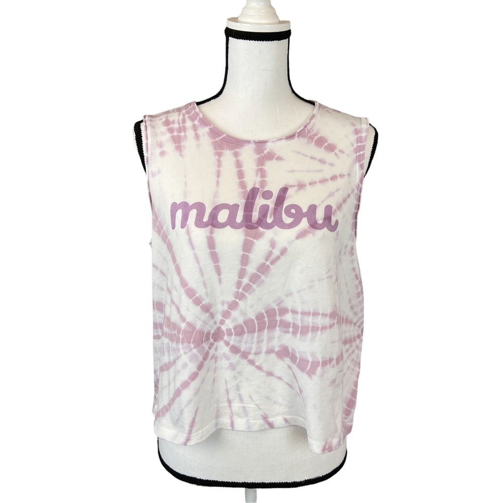 NWT Colsie Malibu Tie Dye Sleeveless Crop Tank Top Size M